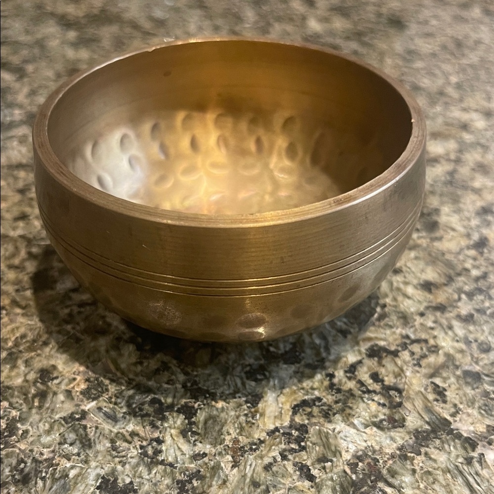 Gold Hammered Metal Bowl